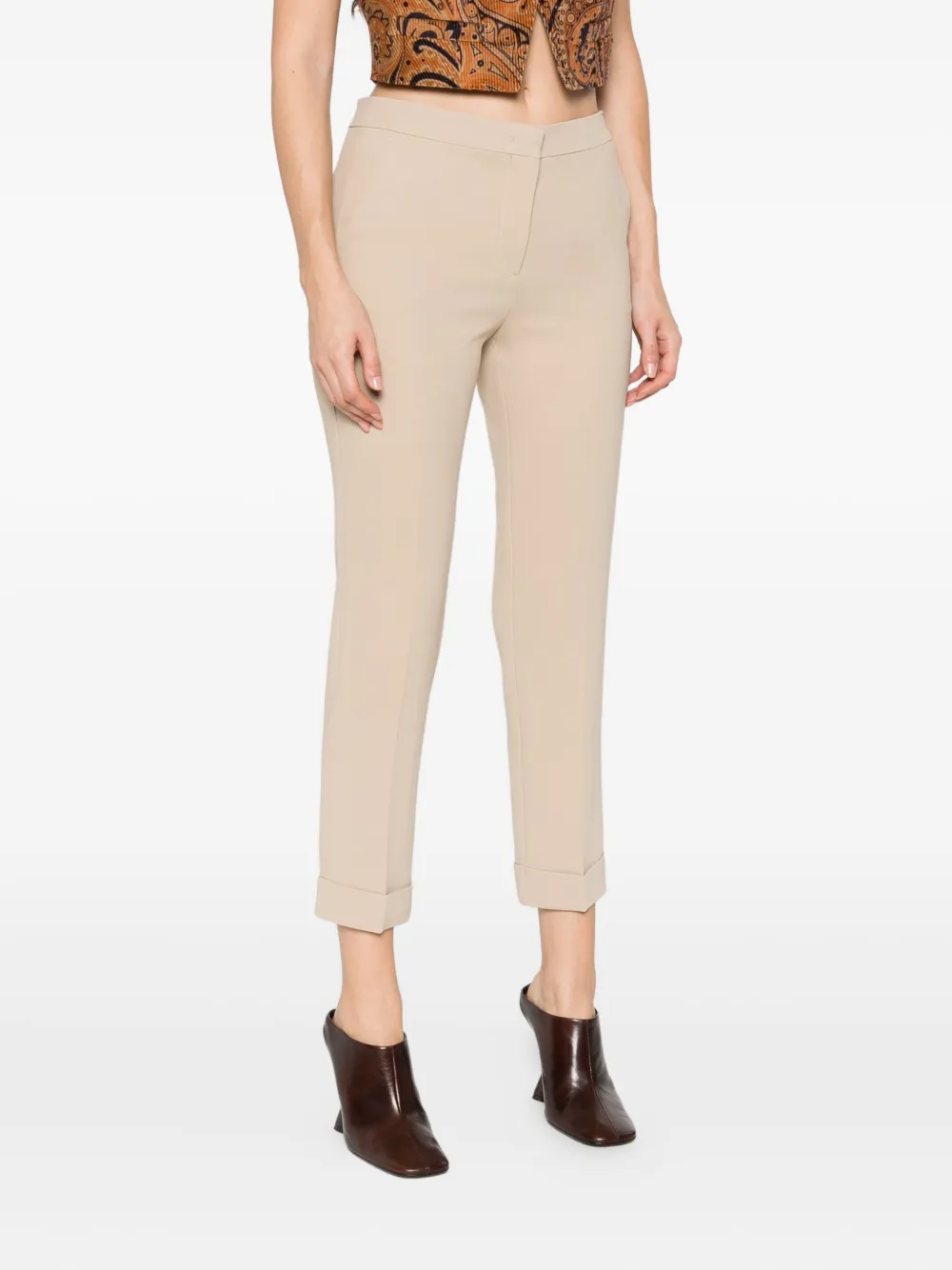 ETRO Broek met cuffs Beige