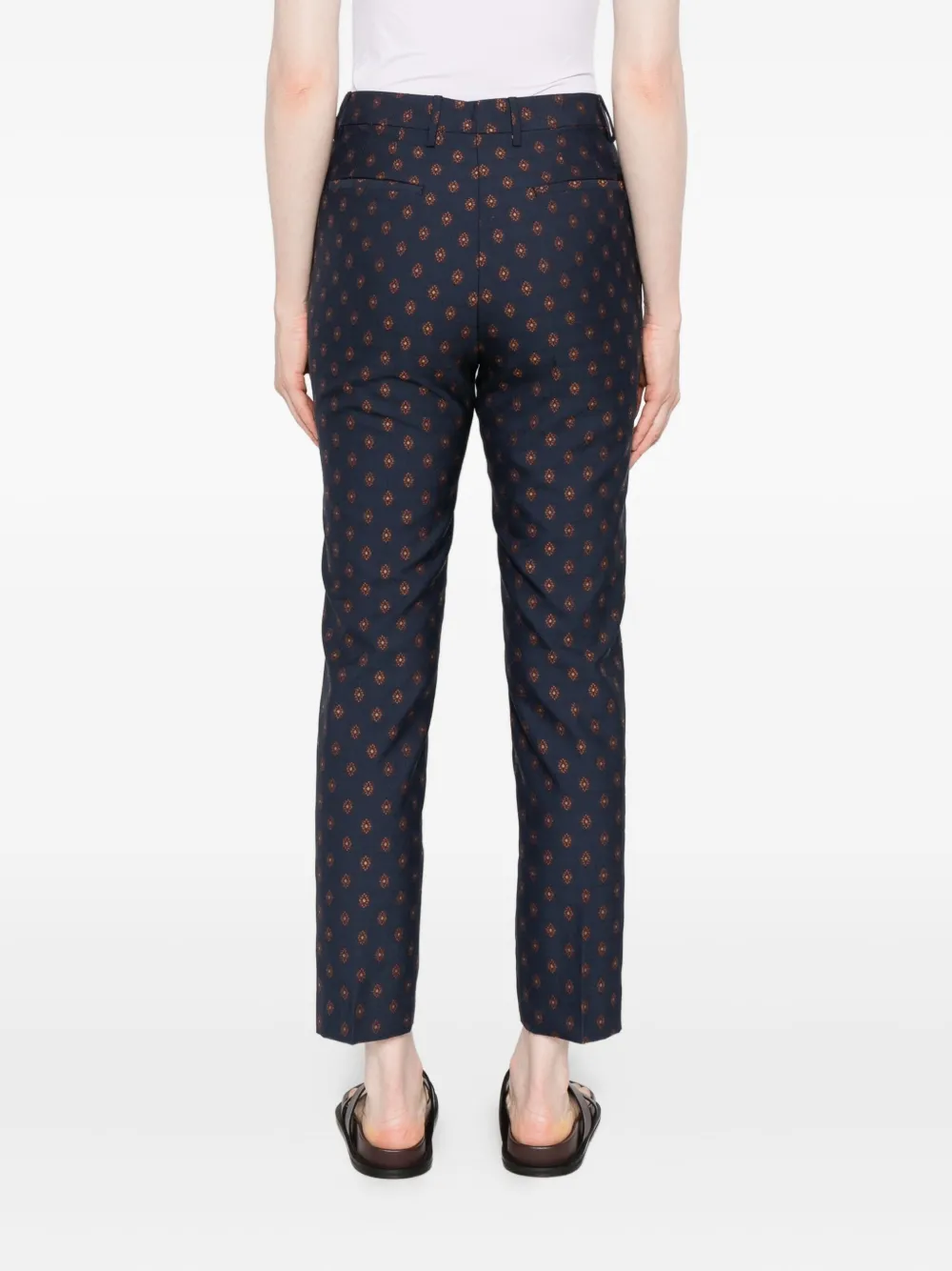 ETRO geometric-print trousers Blauw
