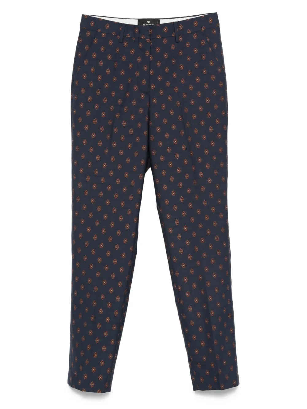 ETRO geometric-print trousers Blauw