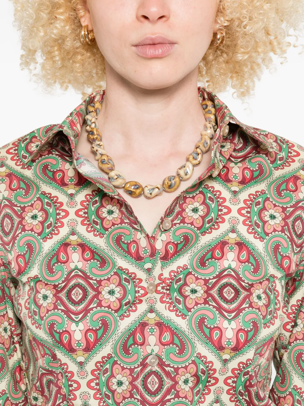 ETRO Blouse met paisley-print Beige