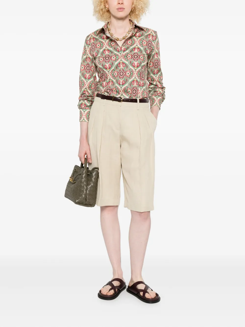 ETRO Blouse met paisley-print Beige