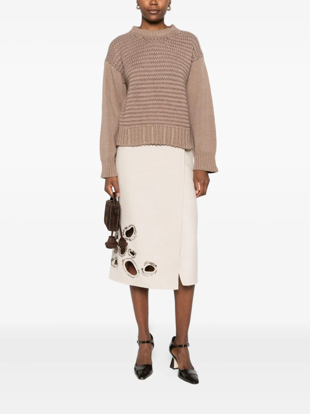 Fabiana Filippi Crew-neck Sweater In Blue
