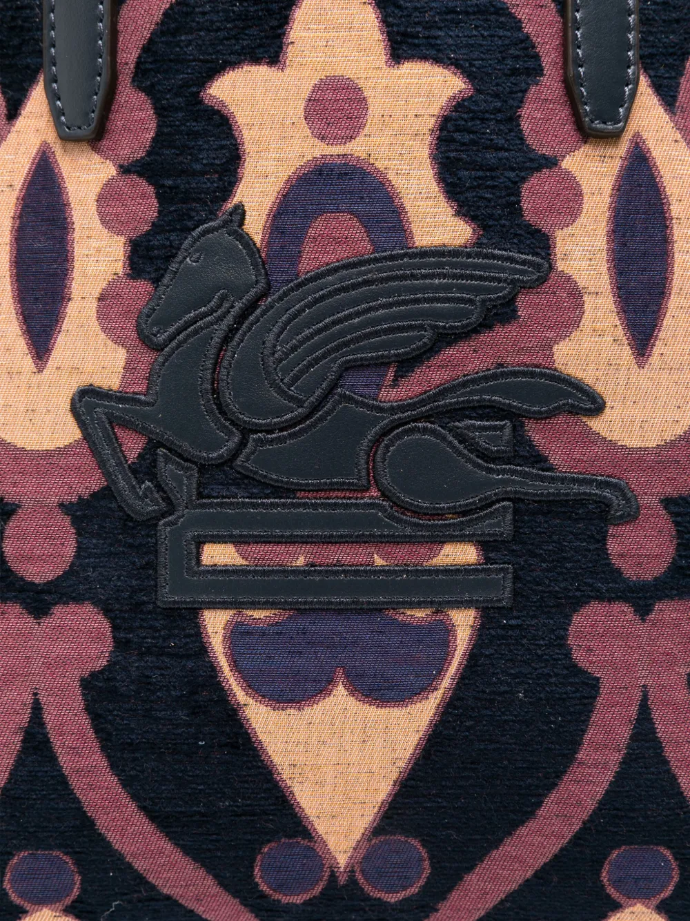 ETRO Shopper met Pegaso-patch Blauw