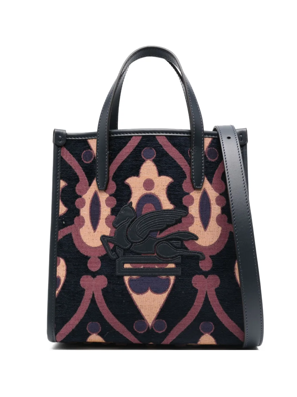 ETRO Shopper met Pegaso-patch Blauw