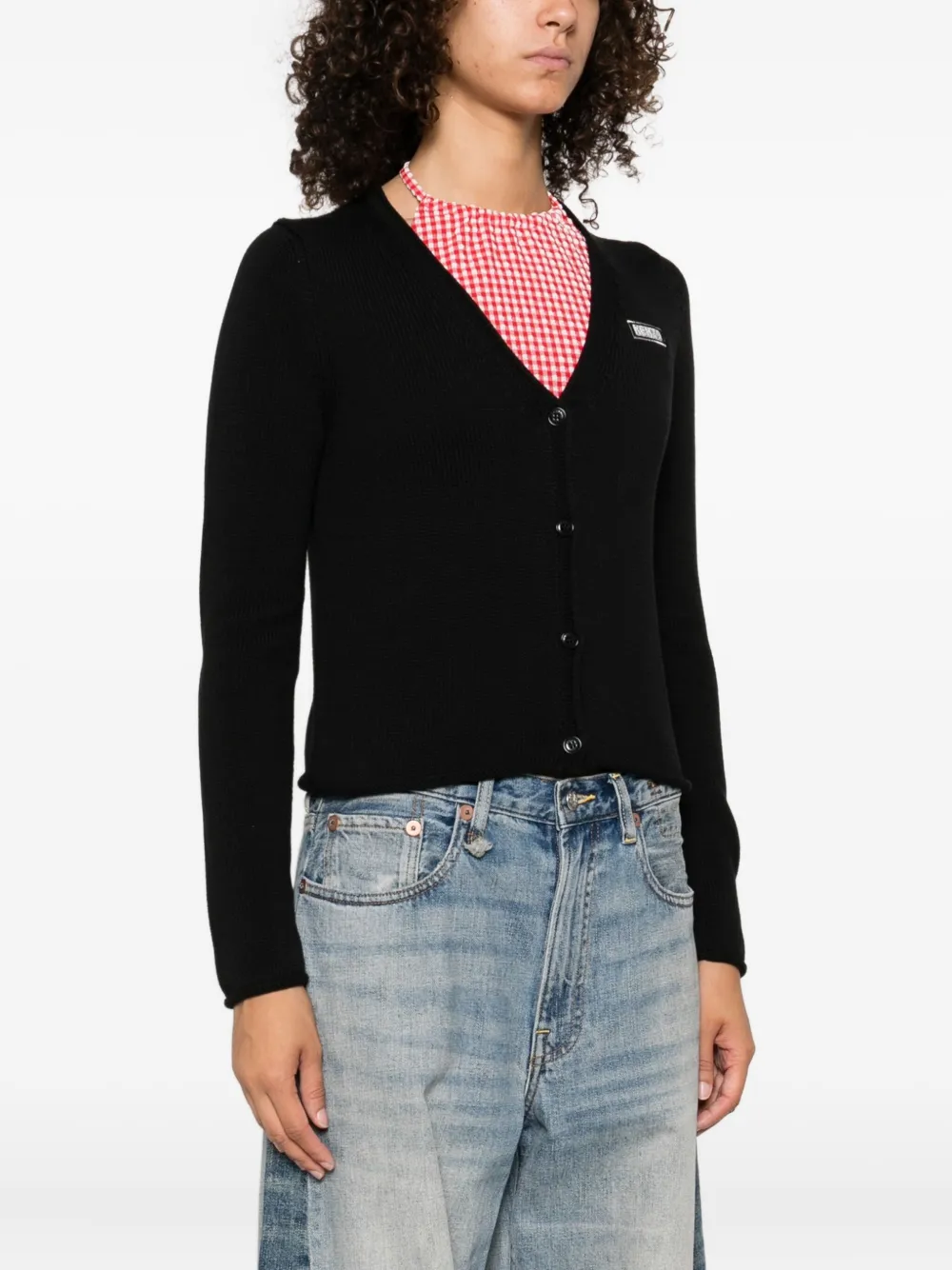 Kenzo Vest met logo en knoopsluiting Zwart