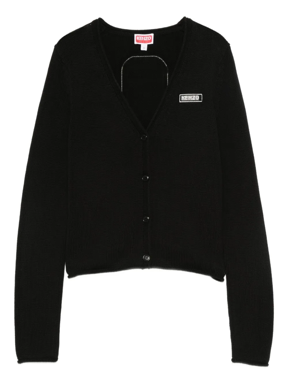 Kenzo Vest met logo en knoopsluiting Zwart