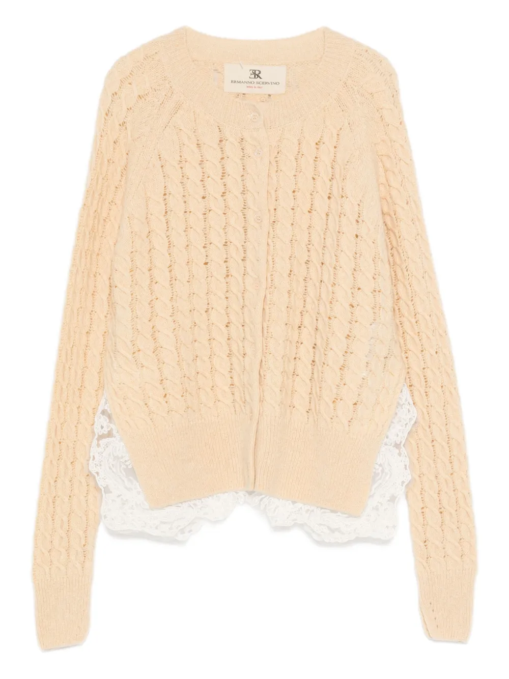 Ermanno Scervino cárdigan con ribete de encaje | neutro | Image 1