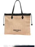Jimmy Choo large drawstring beach tote bag - Neutrals