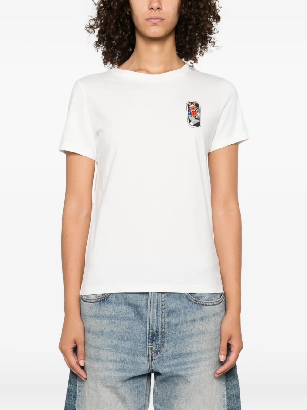 Kenzo graphic-print cotton top Wit