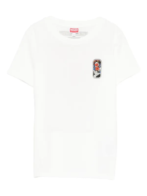 Kenzo graphic-print Cotton Top | White | FARFETCH CA