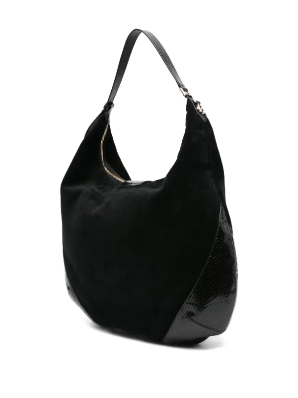 Suede Hobo Bag Black Suede Handbag Uk Jimmy Choo Suede-leather