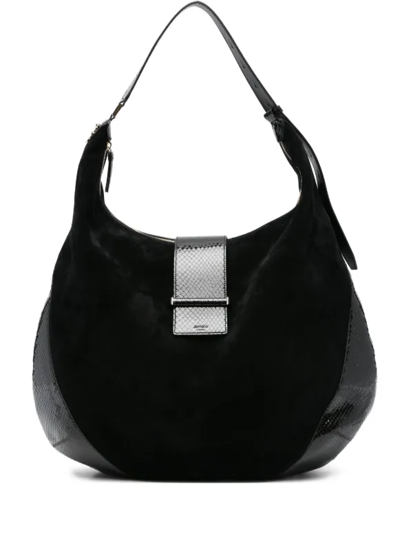 Jimmy Choo スエード ショルダーバッグ | ブラック | FARFETCH JP