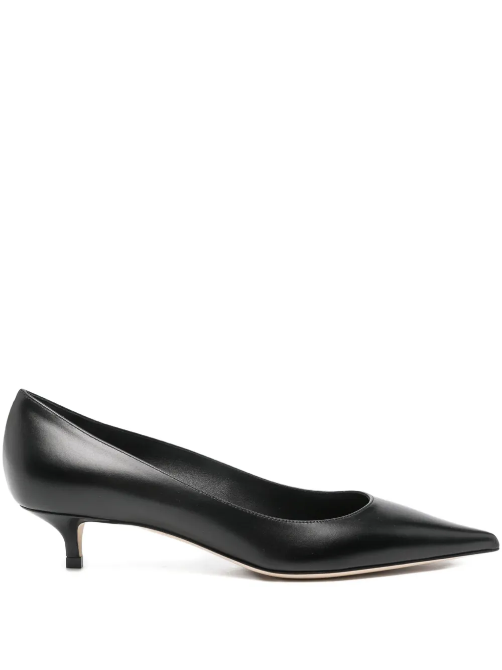 Jimmy Choo 50mm Amelia pointed-toe kitten-heel pumps Black