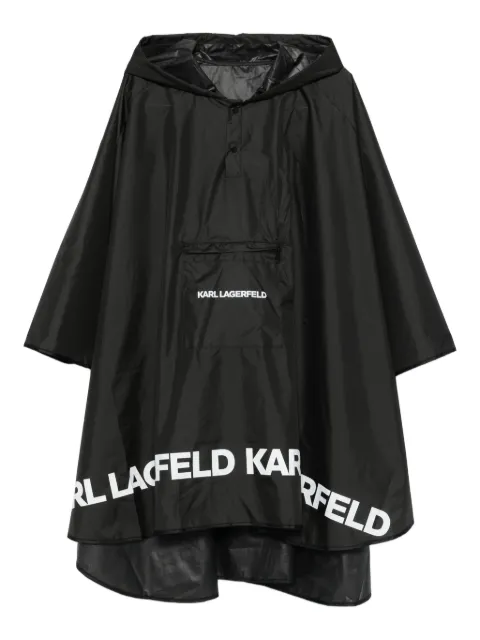 Karl Lagerfeld poncho con capucha y logo