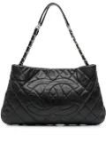 CHANEL Pre-Owned 2011 CC Quilted Caviar Expandable tote bag - Black