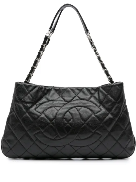 CHANEL Pre-Owned 2011 erweiterbare CC Tote Bag aus gestepptem Kaviarleder
