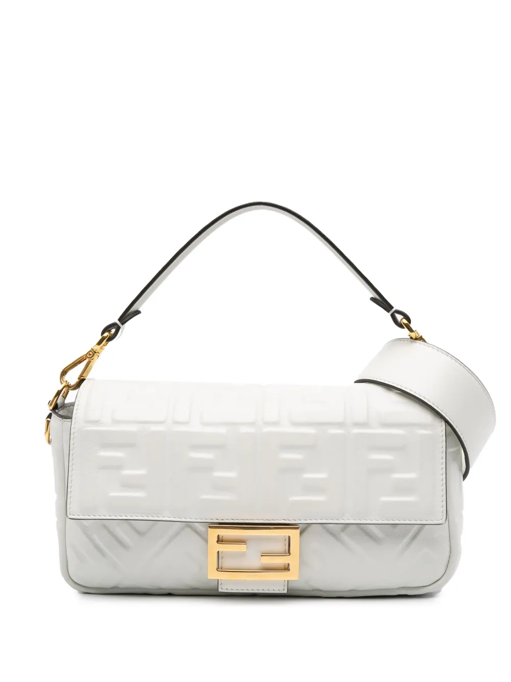 Fendi Pre-Owned 2010-2024 Zucca Embossed Leather Baguette satchel - Fendi Pre-Owned 2010-2024 Zucca Embossed Leather Baguette satchel -