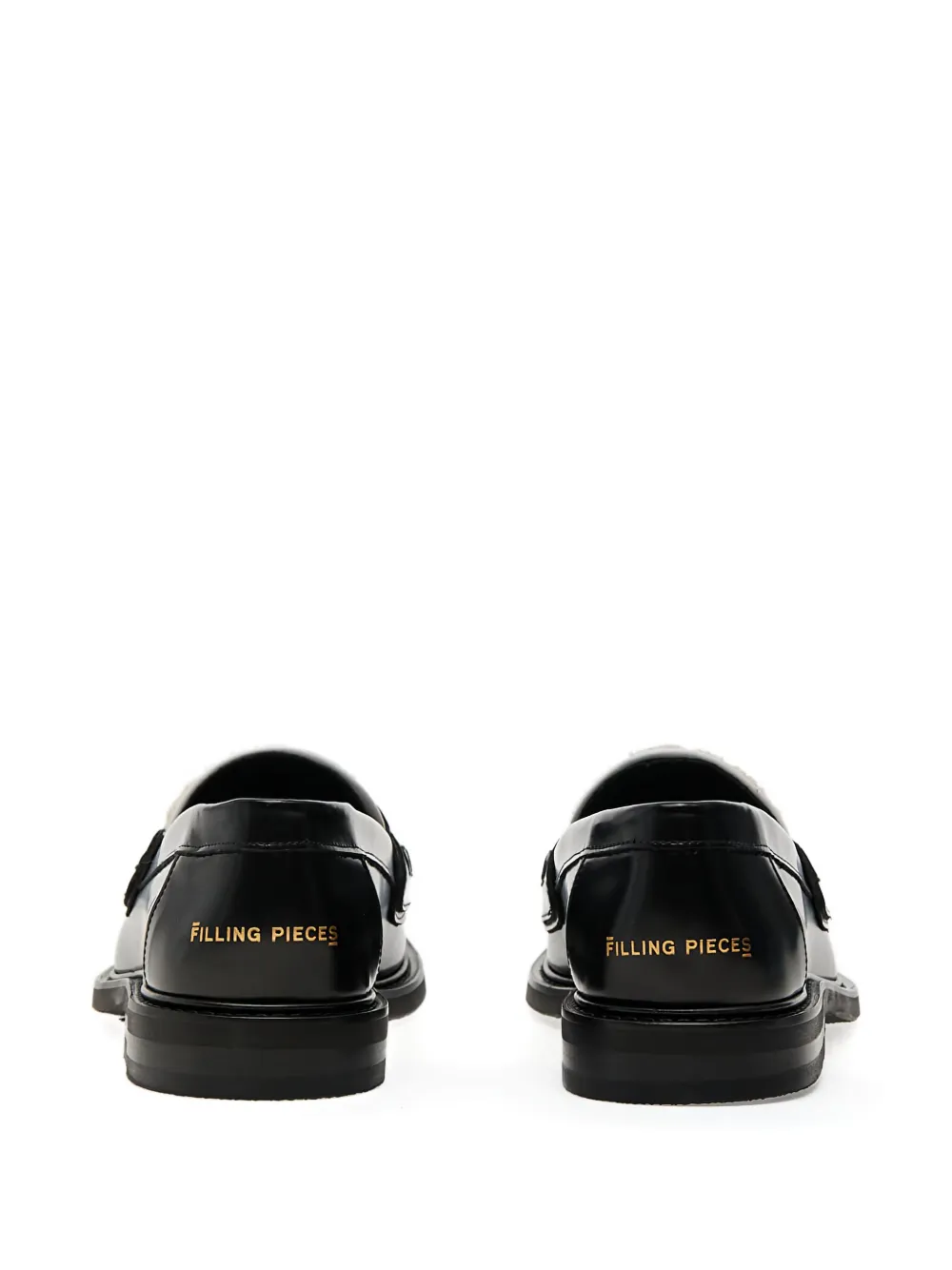 Filling Pieces Generations leather-trimmed pattern loafers Black