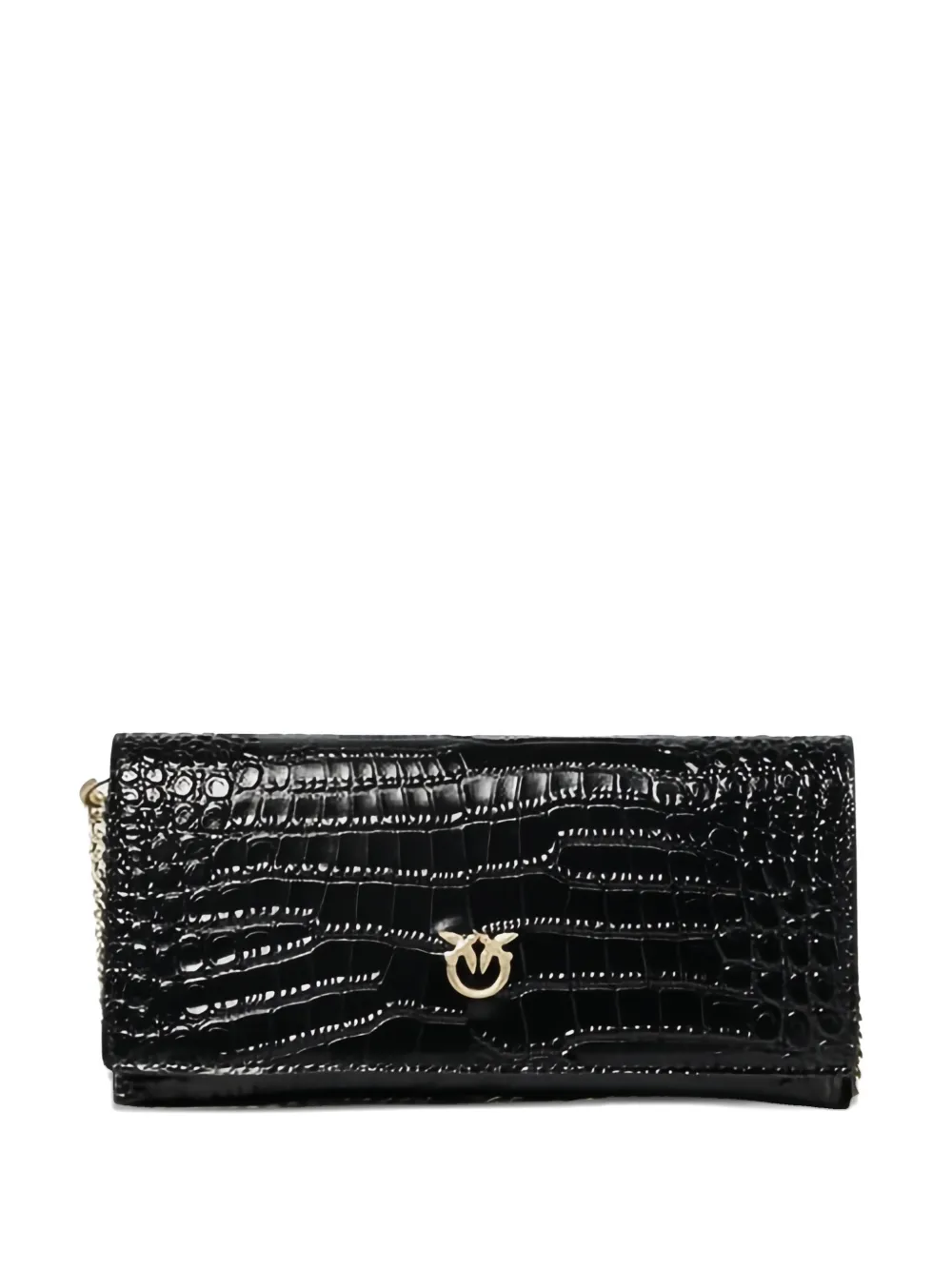 PINKO chain croc-effect wallet | Black | Image 1