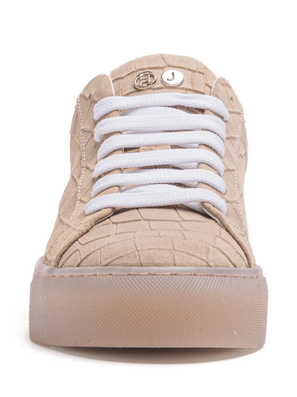 Hide & Jack Crocodile-embossed Sneakers In Neutral