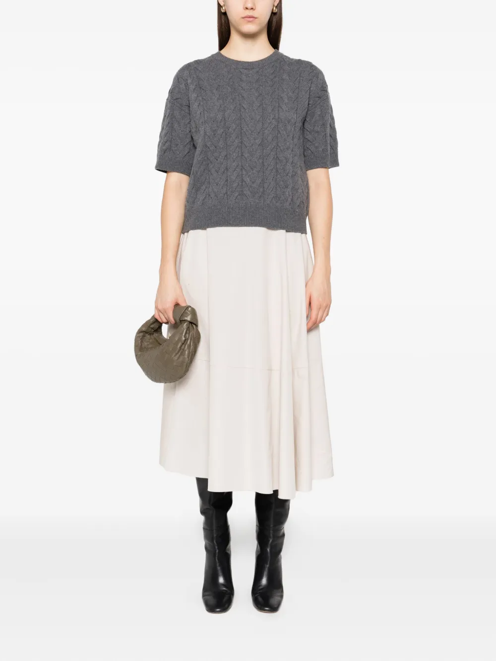 'S Max Mara Kabelgebreide top Grijs