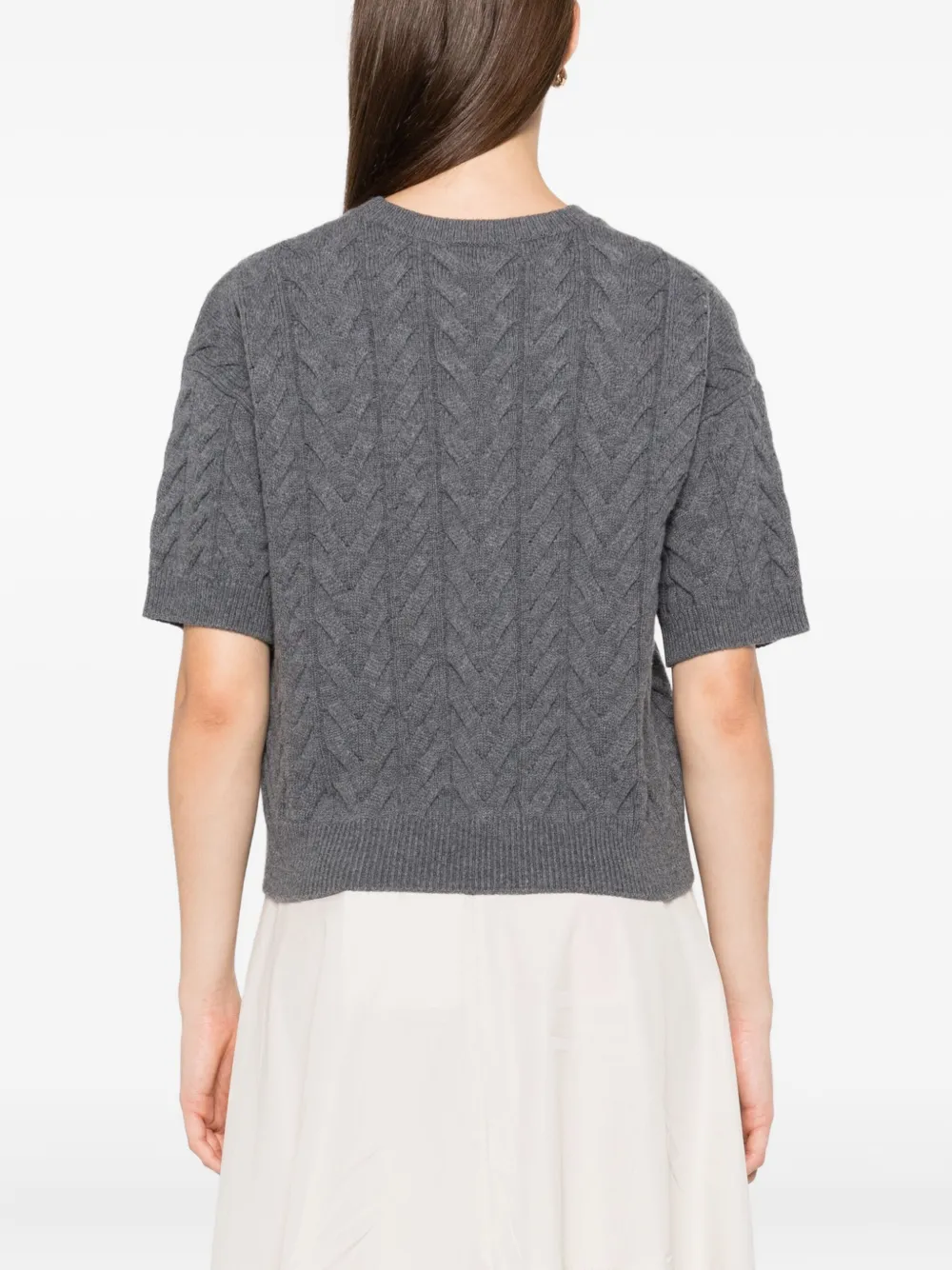 'S Max Mara Kabelgebreide top Grijs