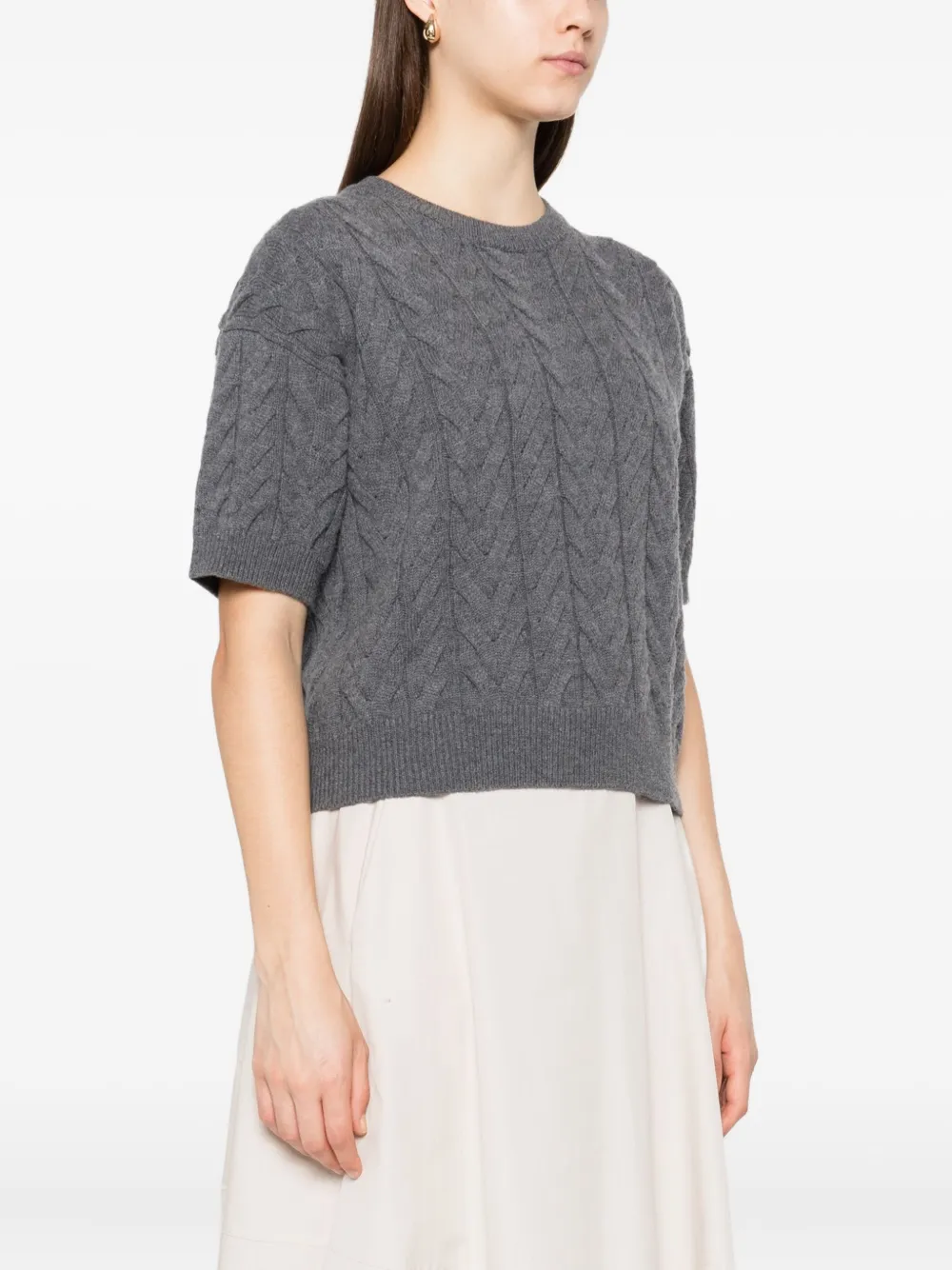'S Max Mara Kabelgebreide top Grijs