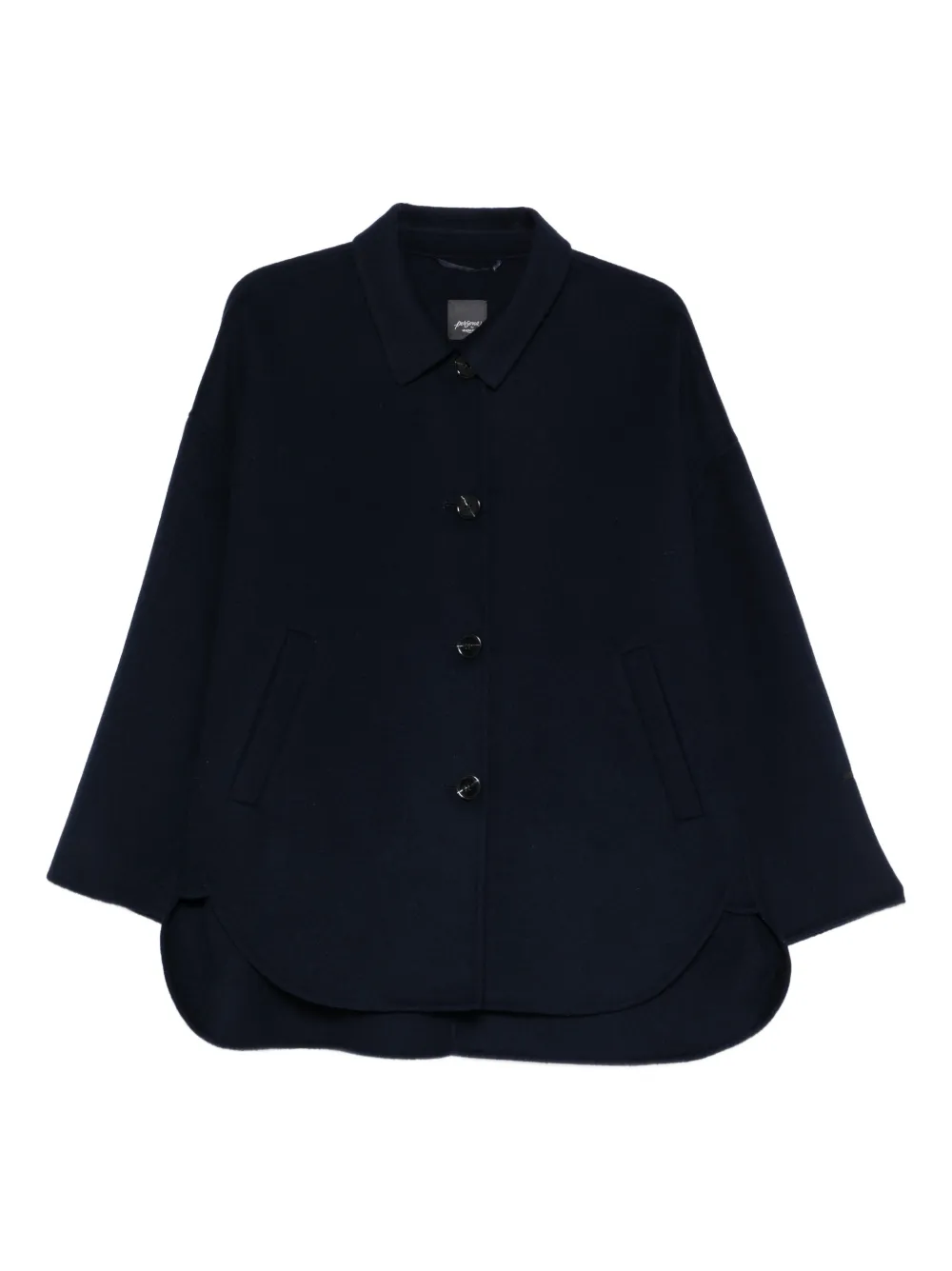 Marina Rinaldi Monica Buttoned Jacket In Blue