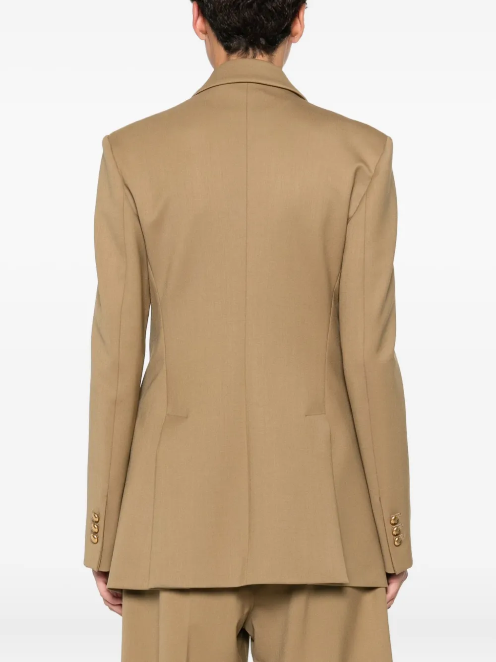 P.a.r.o.s.h Double-breasted Stretch-wool Blazer In Brown