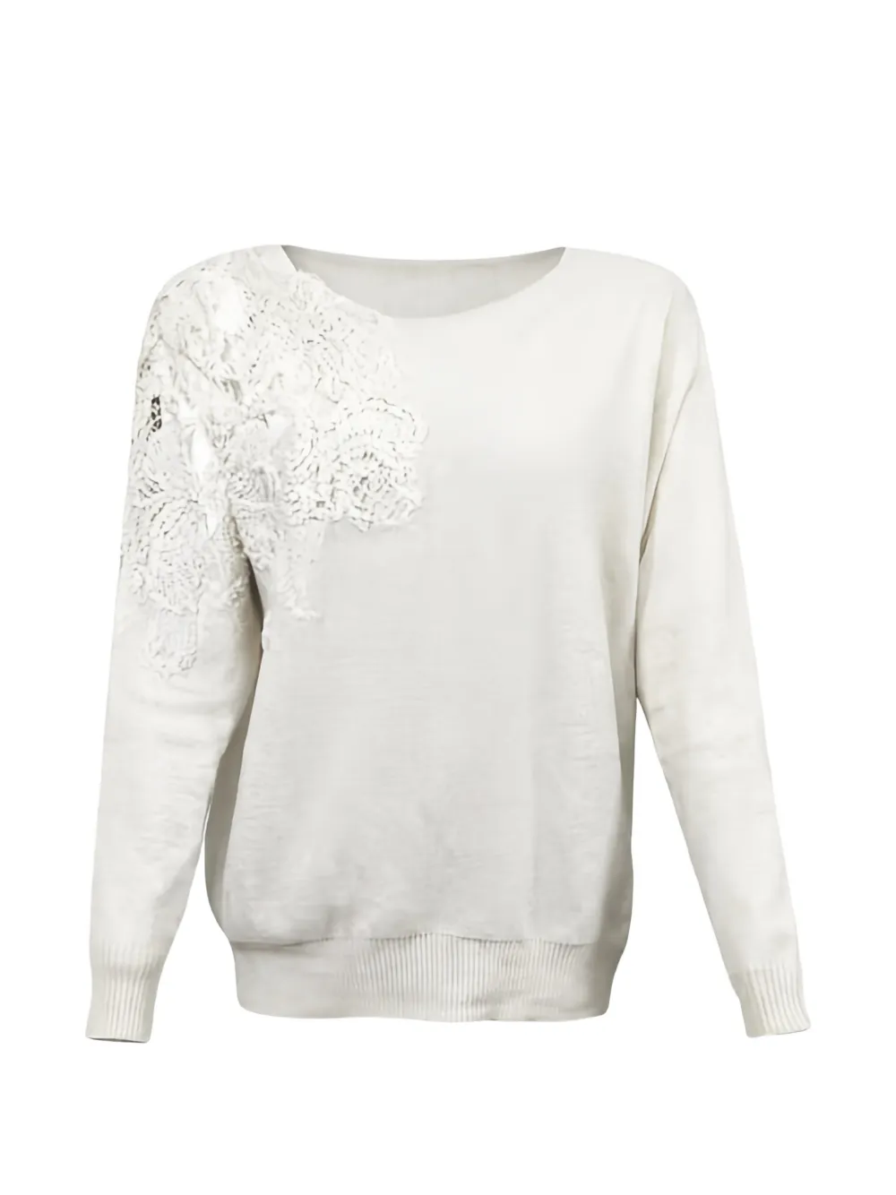 D.Exterior lace sweater - Nude