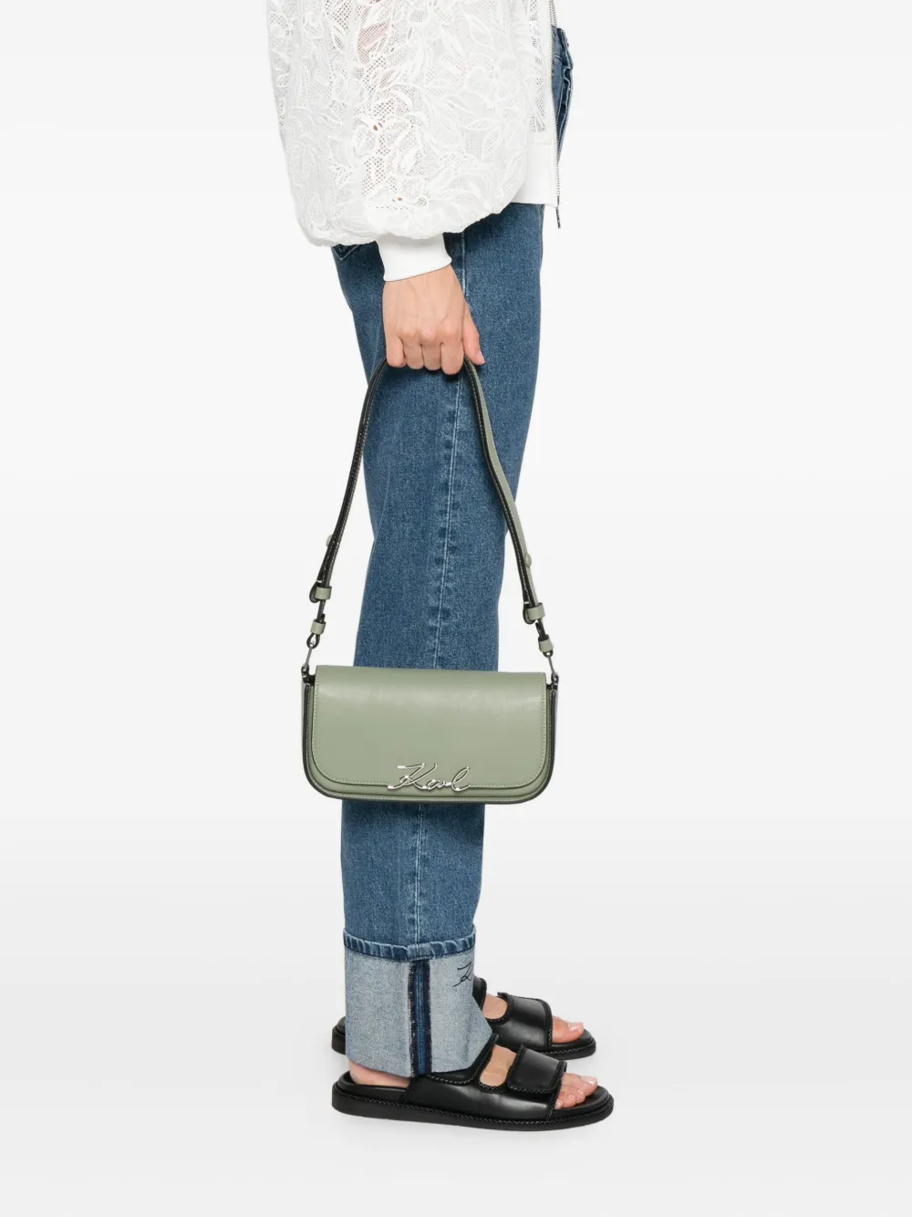 Karl Lagerfeld K/Signature logo leather bag | Image 2