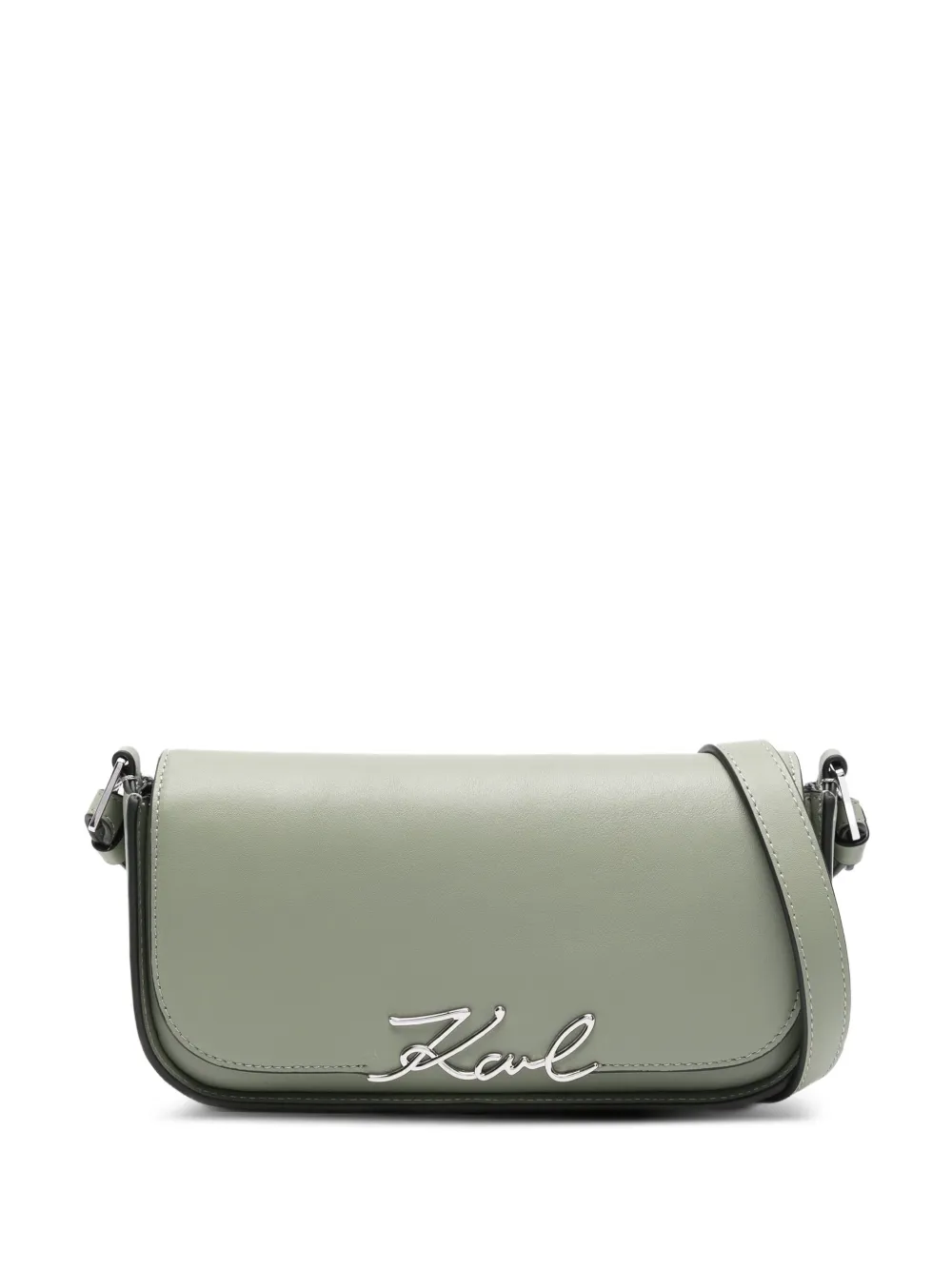 Karl Lagerfeld K/Signature logo leather bag | Green | Image 1