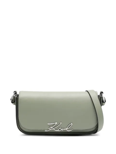 Karl Lagerfeld K/Signature logo leather bag