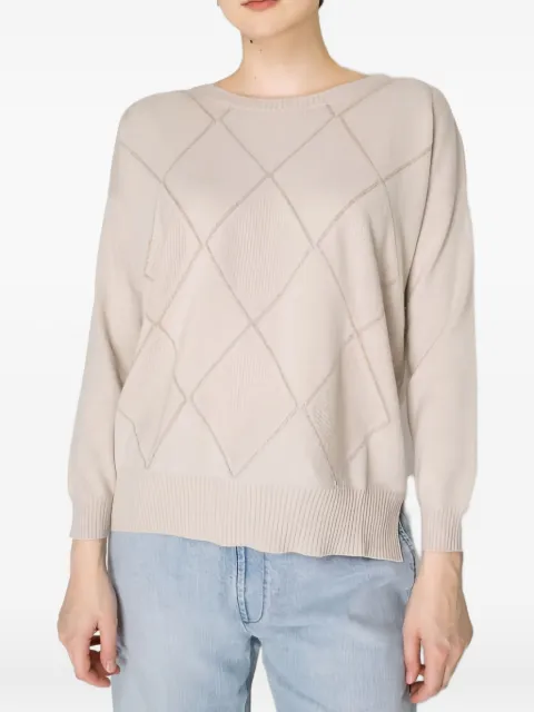 D.Exterior crew-neck sweater
