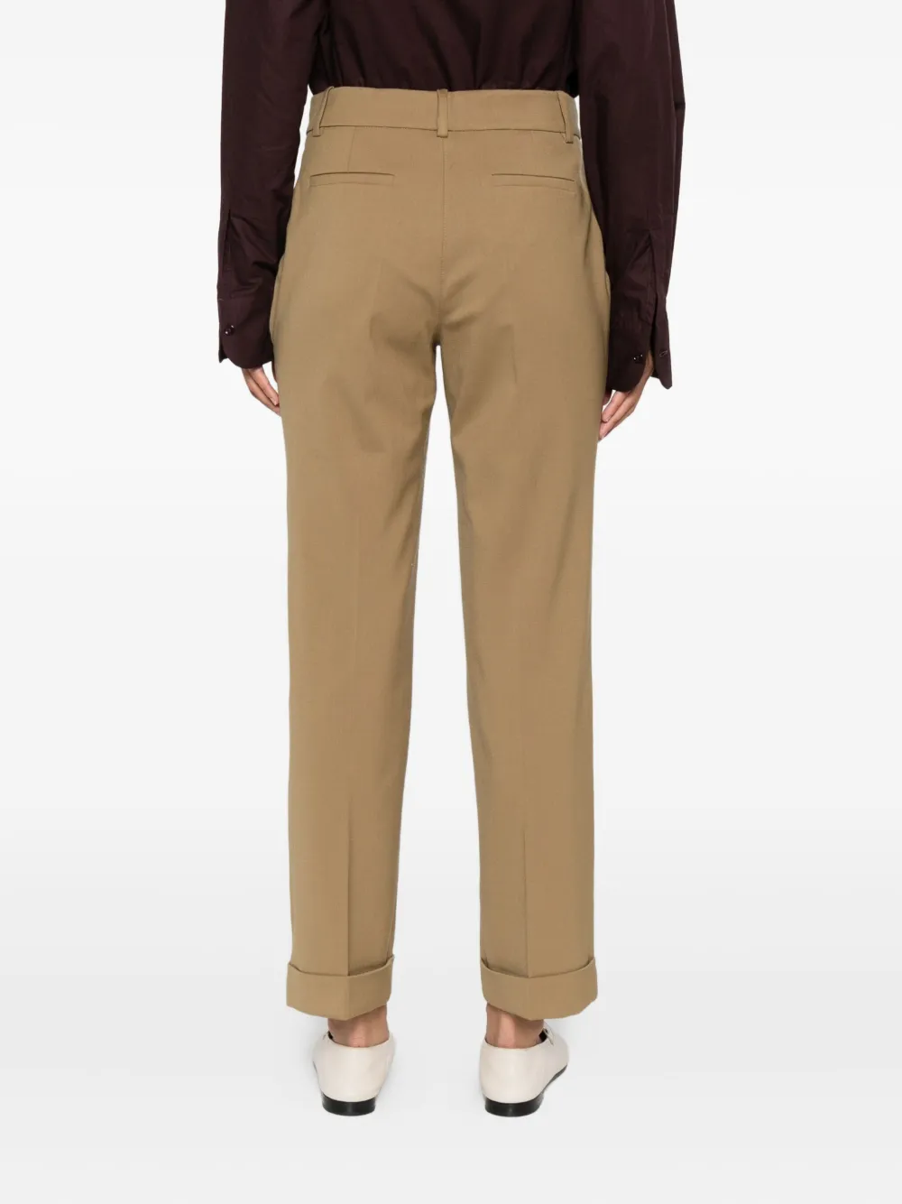 P.A.R.O.S.H. Liliuxy broek met cuffs Beige