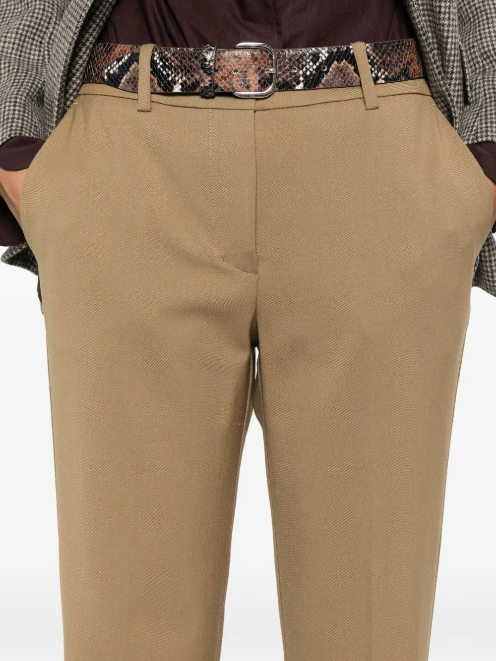 P.A.R.O.S.H. Liliuxy broek met cuffs Beige