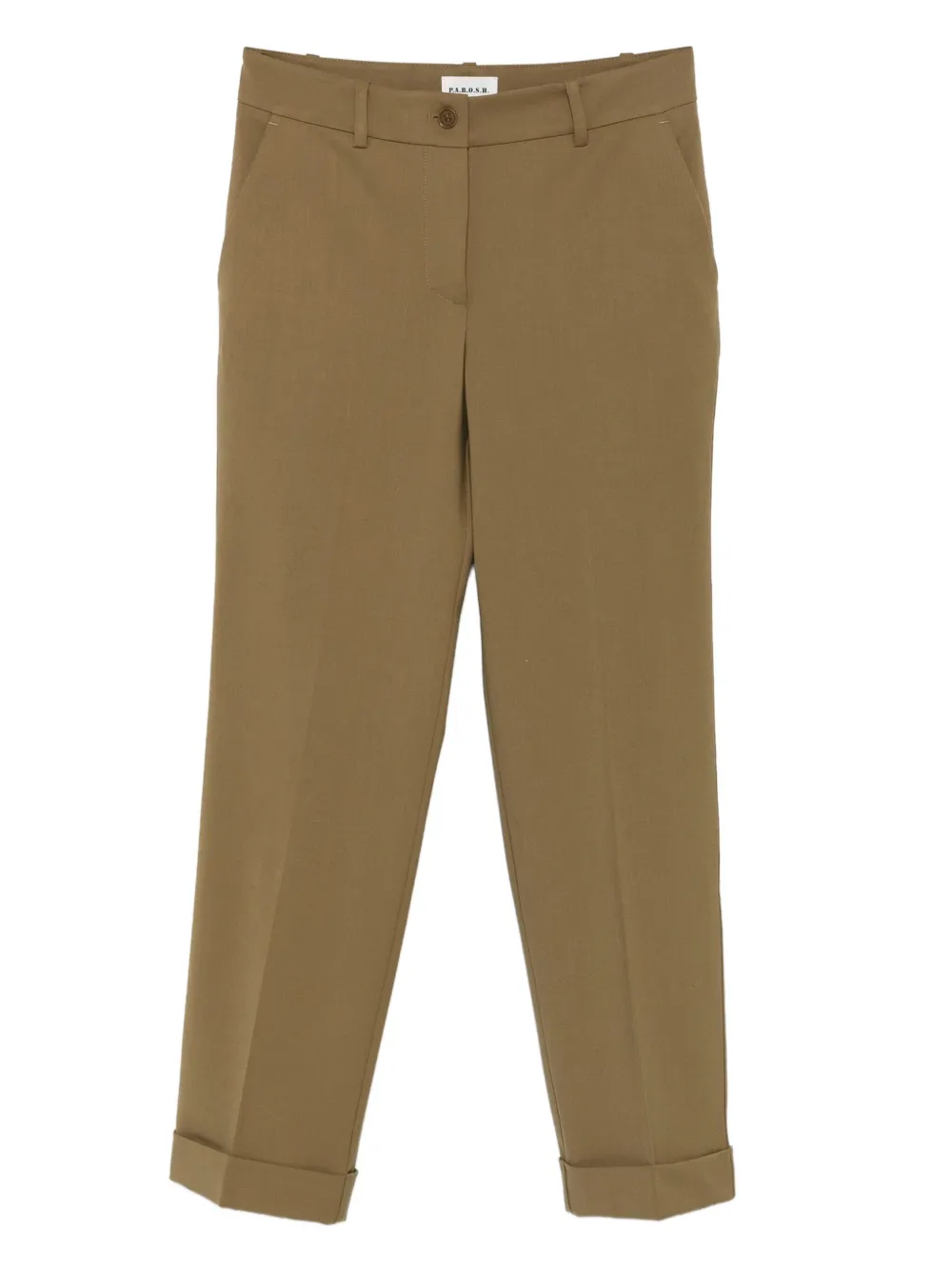 P.A.R.O.S.H. Liliuxy cuffed trousers Beige