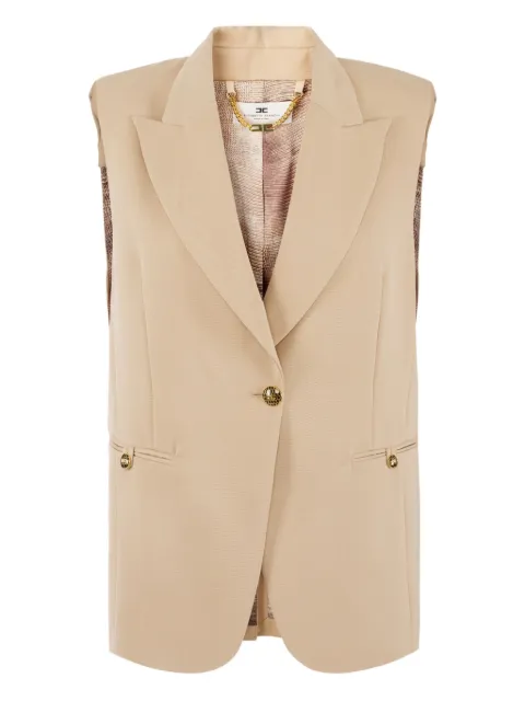 Elisabetta Franchi embellished-button sleeveless waistcoat