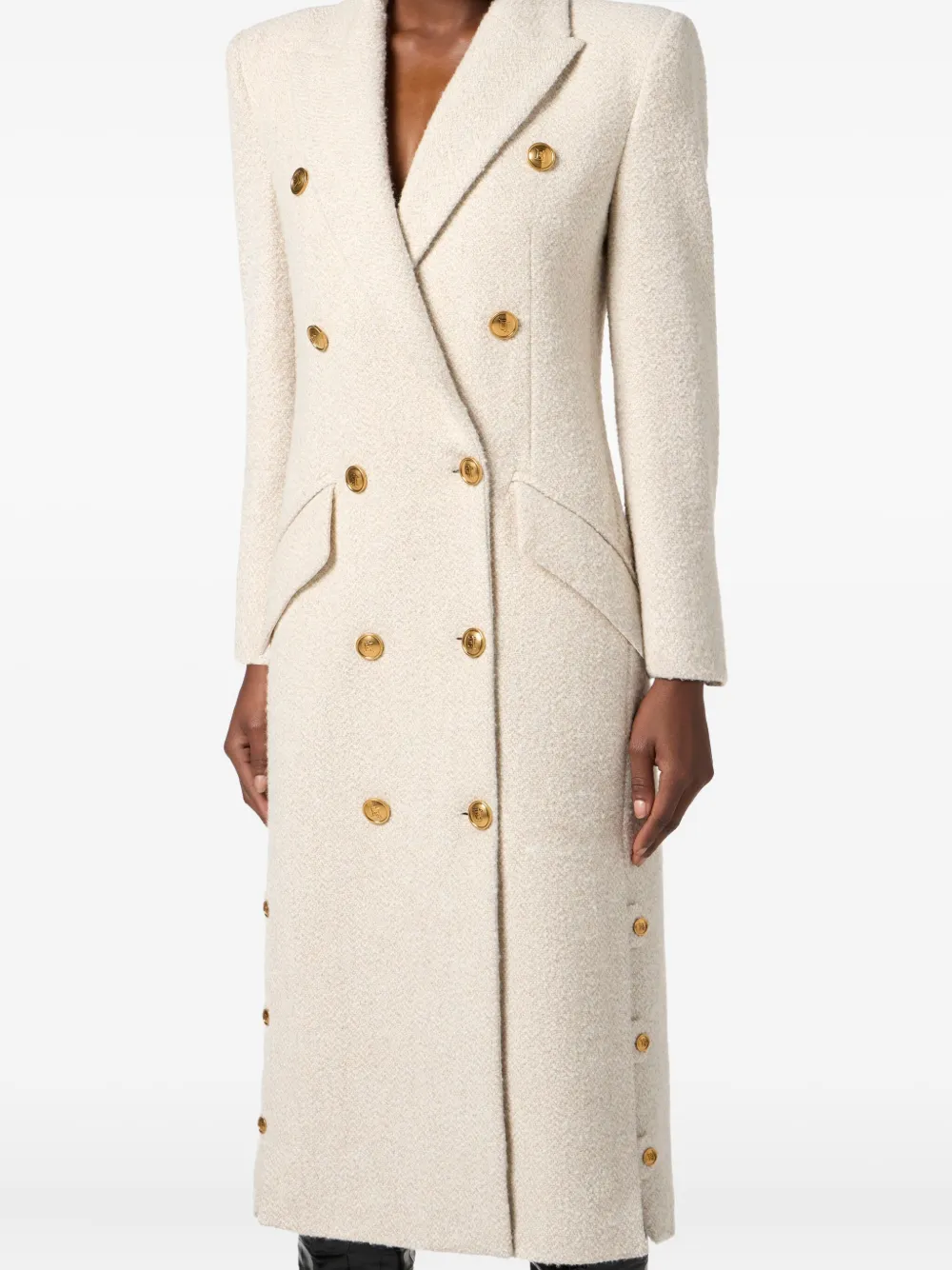Elisabetta Franchi Jas met dubbele rij knopen Wit