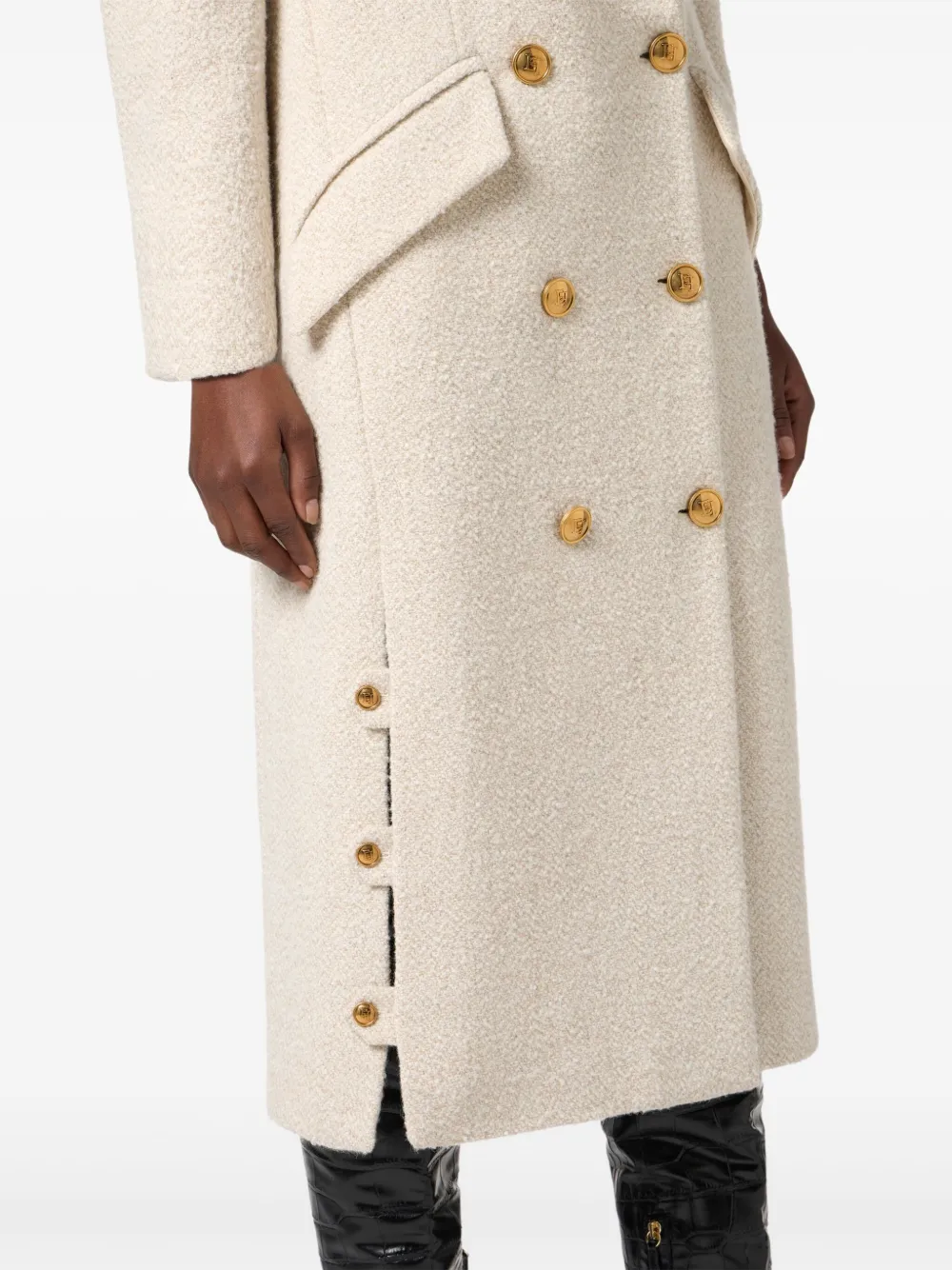 Elisabetta Franchi Jas met dubbele rij knopen Wit