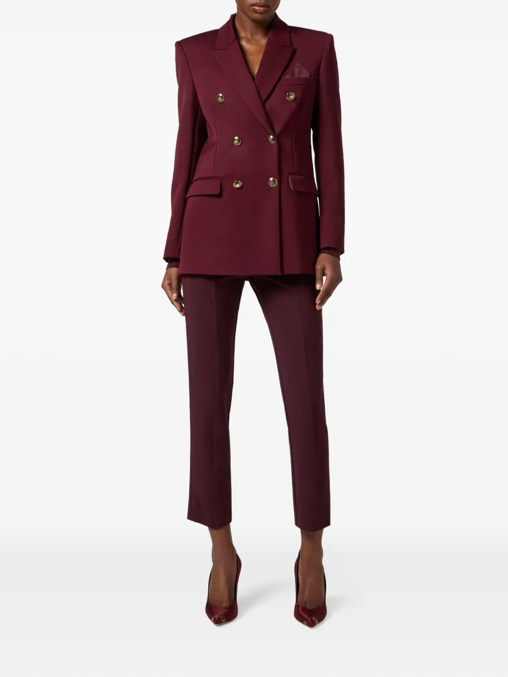 Elisabetta Franchi jewel-button double-breasted jacket | Blazers | Image 2