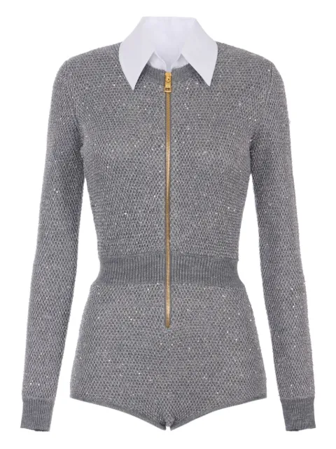 Elisabetta Franchi sequin-embellished knitted jumpsuit