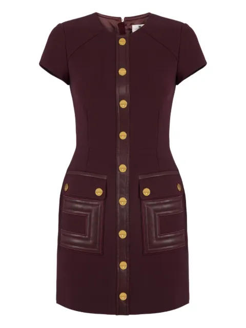 Elisabetta Franchi button-detailed pocket mini dress