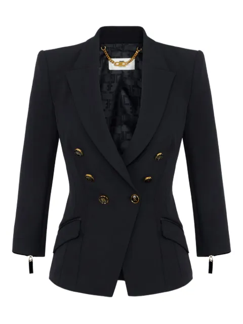 Elisabetta Franchi double-breasted gold-button jacket