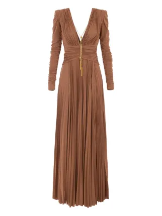 sheer sleeve long dress Long Sheer Sleeve Midi Dress powder / EU34
