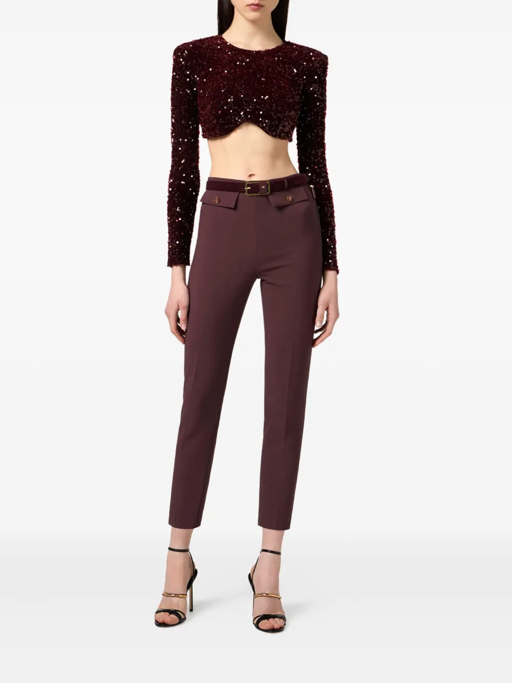 Elisabetta Franchi sequin-embellished long-sleeve blouse | Blouses | Image 2