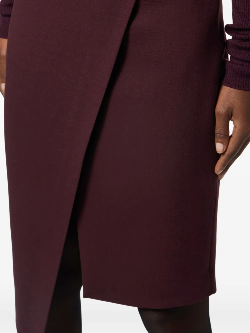 Elisabetta Franchi Asymmetrische rok met logoplakkaat Paars