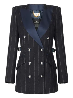 【ELISABETTA FRANCHI】ブラック ダブルブレスト ブレザー Elisabetta Franchi Blazers | FARFETCH US