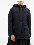 Moncler quilted hooded puffer jacket - Blue