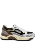 Autry metallic-details leather sneakers - Silver
